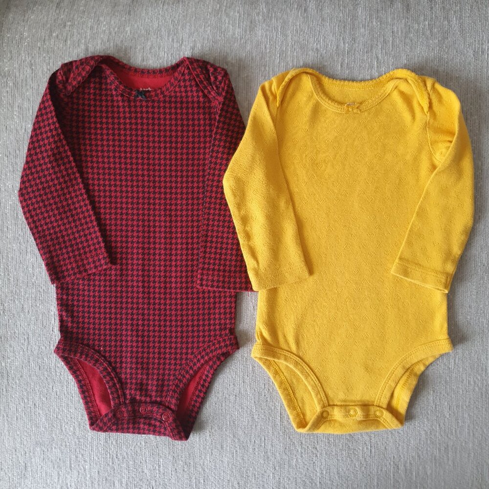 Carter's Baby Girls Bodysuits Size 9 Months Long Sleeve